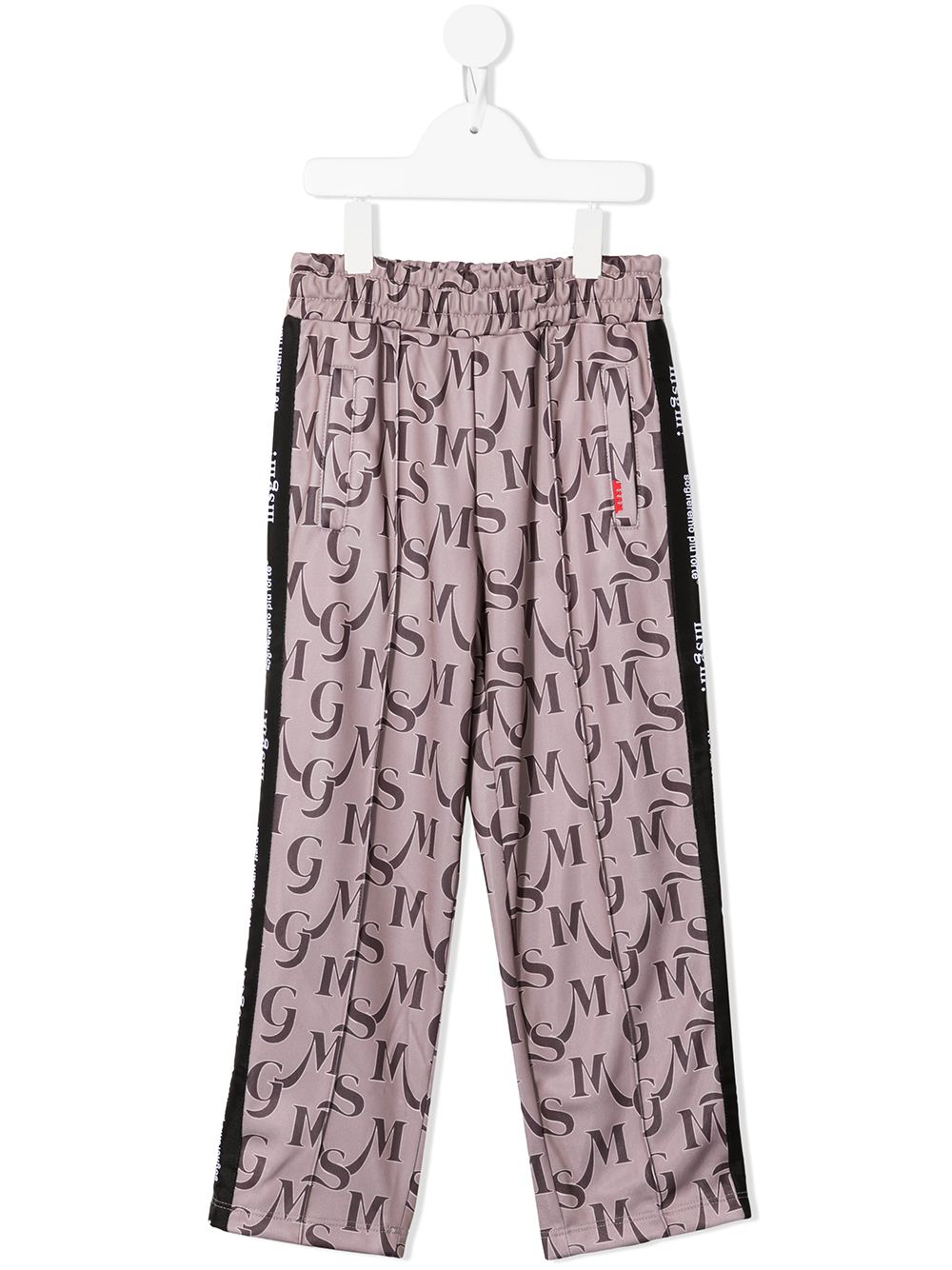 MSGM Kids Hose mit Monogramm-Print - Braun von MSGM Kids