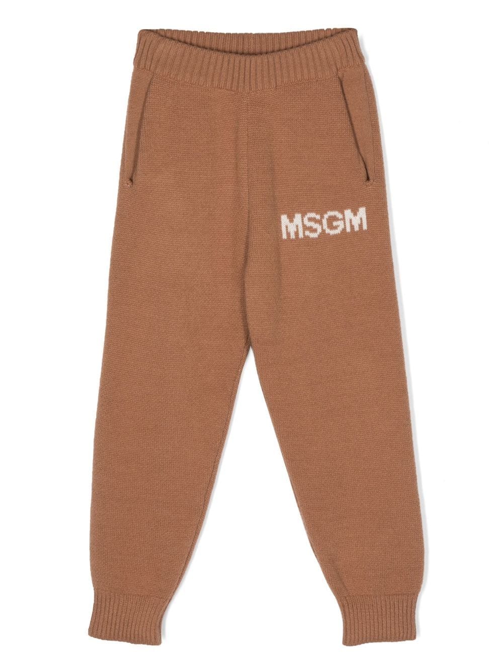 MSGM Kids Jogginghose mit Logo-Stickerei - Braun von MSGM Kids