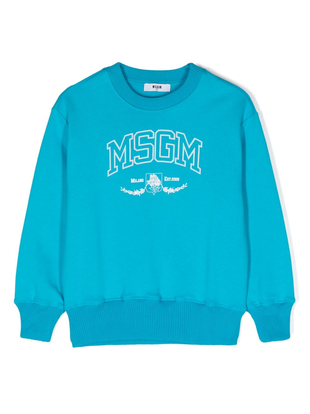 MSGM Kids Sweatshirt mit Logo-Print - Blau von MSGM Kids