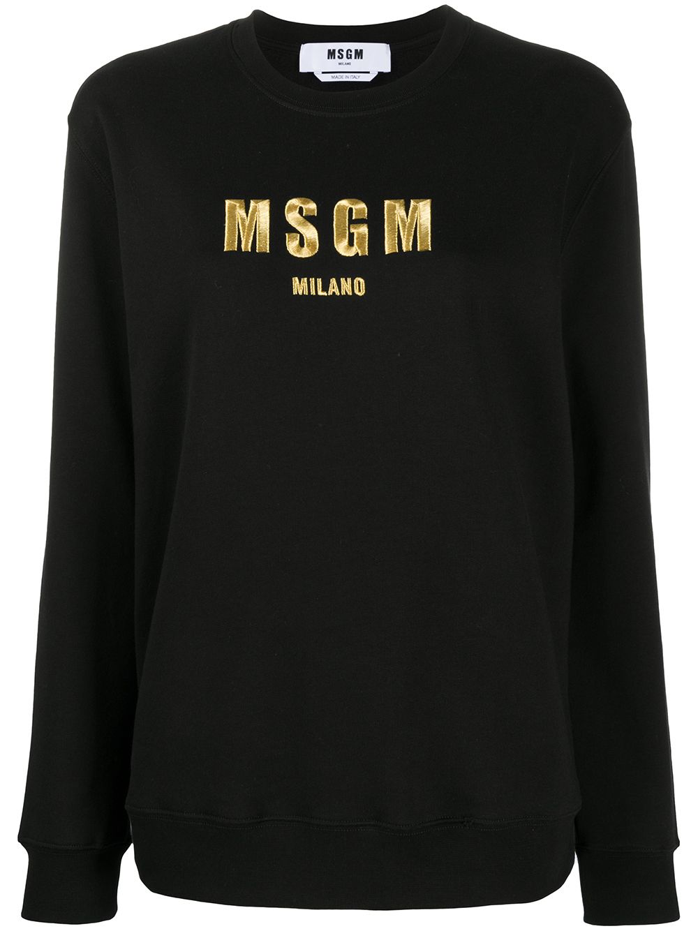 MSGM Sweatshirt mit Logo-Print - Schwarz von MSGM