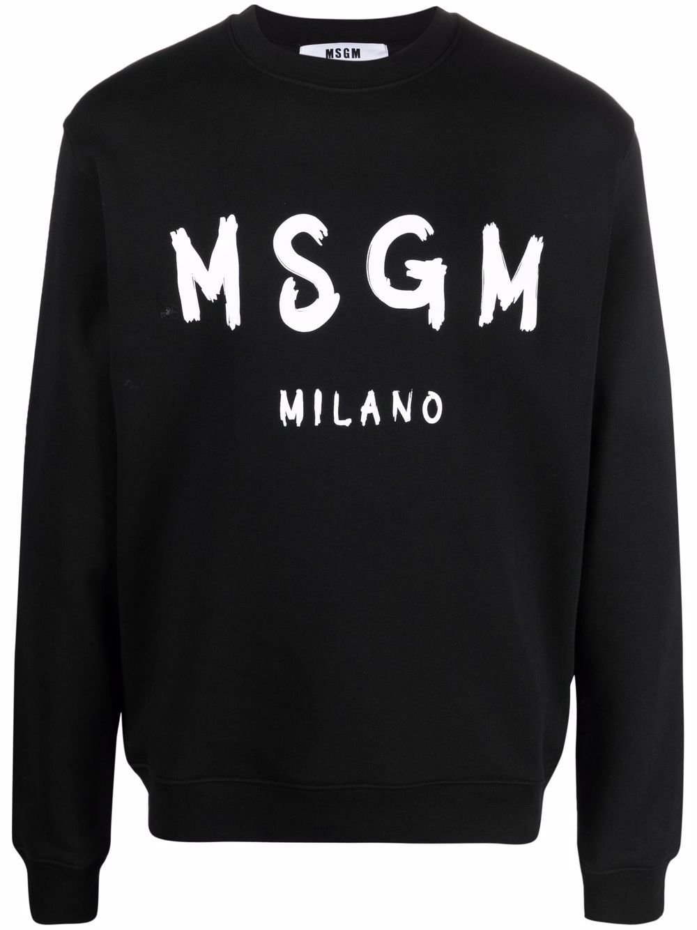 MSGM Sweatshirt mit Logo-Print - Schwarz von MSGM