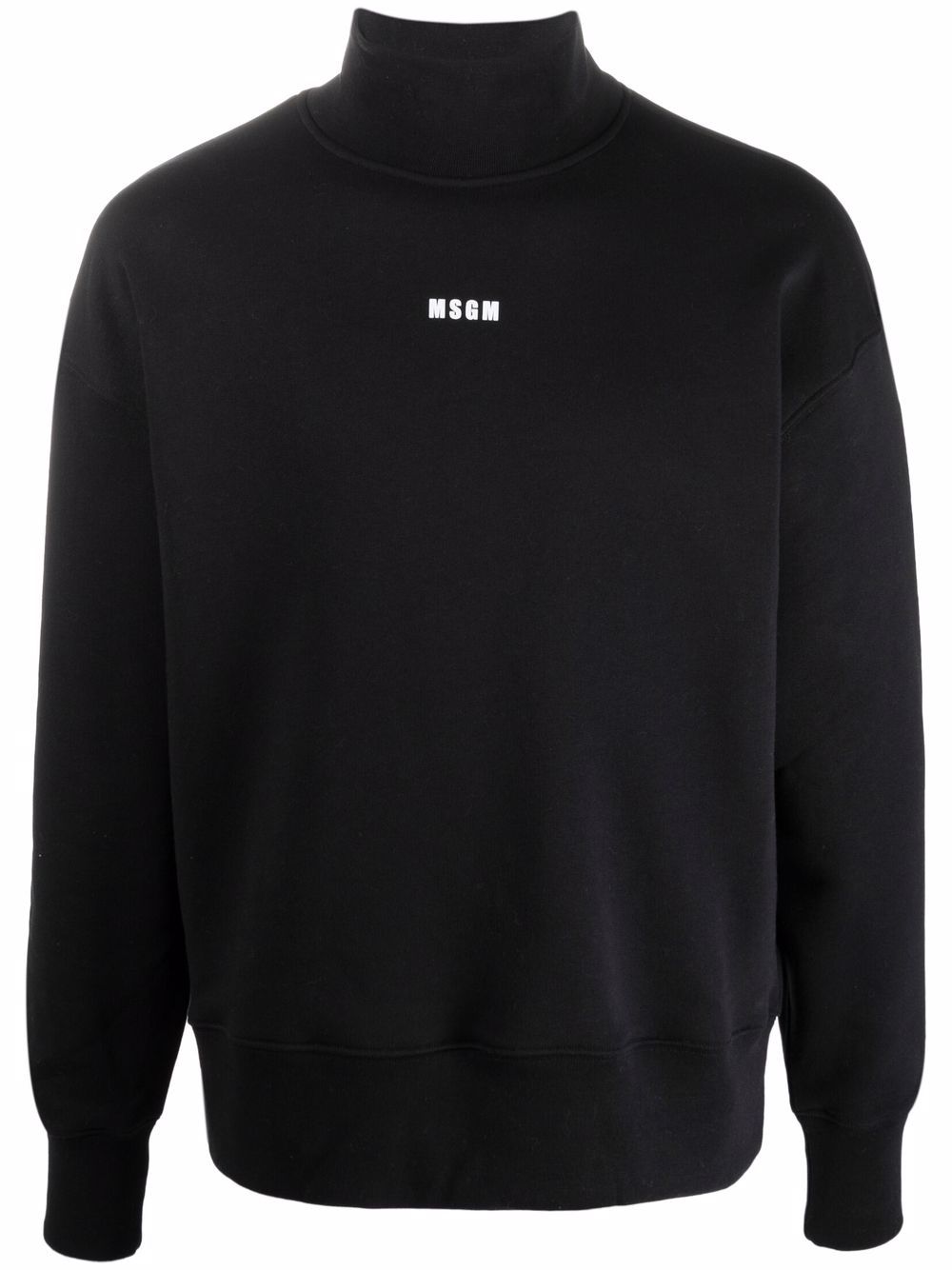 MSGM Sweatshirt mit Stehkragen - Schwarz von MSGM