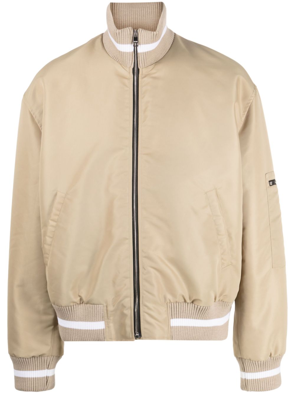 MSGM Bomberjacke mit Wappenstickerei - Nude von MSGM