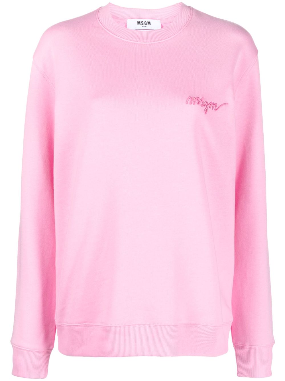 MSGM Sweatshirt mit Logo-Stickerei - Rosa von MSGM