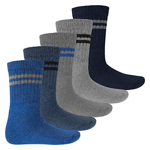 MT Kinder Sport- und Freizeitsocken (5 Paar) Tennissocken für Mädchen und Jungen - Jeans 27-30 von MT