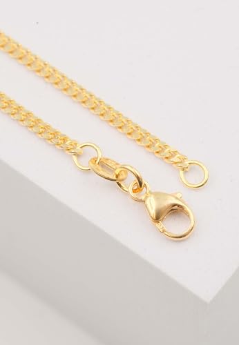 MUAU Schmuck Collier Panzer Gelbgold 750, 2mm, 60cm von MUAU Schmuck