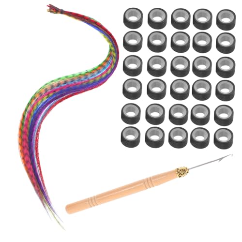 MUCKLILY 13 Bunte Haarverlängerungen Haarverlängerungs Bastelset Synthetische Flechthaarverlängerung Mikro Haarperlen DIY Haar Accessoires Set DIY Haarverlängerungen Häkelnadel Aus MUCKLILY 13 Bunte Haarverlängerungen Haarverlängerungs Bastelset Synthetische Flechthaarverlängerung Mikro Haarperlen DIY Haar Accessoires Set DIY Haarverlängerungen Häkelnadel Aus von MUCKLILY