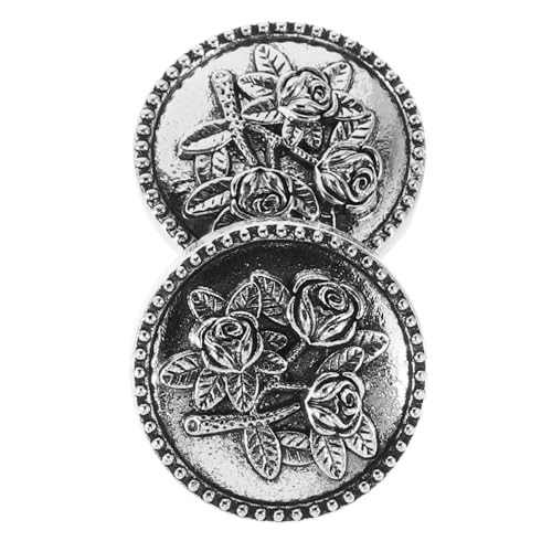 MUCKLILY 2 Stück Hemdmanschaumdeckung Button Deckungsschaumstoffschmuck Knopfabdeckungen für formelle Verschleiß Button Deckelschmuck für Hemden Legierung Silver MUCKLILY 2 Stück Hemdmanschaumdeckung Button Deckungsschaumstoffschmuck Knopfabdeckungen für formelle Verschleiß Button Deckelschmuck für Hemden Legierung Silver von MUCKLILY