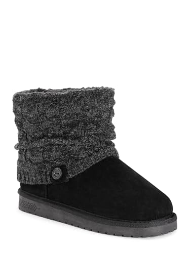 MUK LUKS Laurel Damen Stiefel, Schwarz meliert, 40.5 EU von MUK LUKS