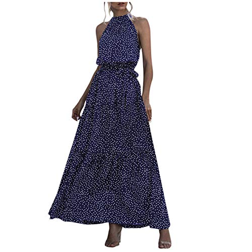 MUMEOMU Sommerkleid Dame Knielang Kleider Neckholderkleider Boho Blumenmuster Ärmellos U Hals High Waist A Linie Frauen Sommer Elegant Lang Casual Lose Kleid Strandkleider Festkleid Strand Dress MUMEOMU Sommerkleid Dame Knielang Kleider Neckholderkleider Boho Blumenmuster Ärmellos U Hals High Waist A Linie Frauen Sommer Elegant Lang Casual Lose Kleid Strandkleider Festkleid Strand Dress von MUMEOMU