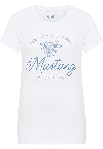 MUSTANG Damen Style Alina C Print T-Shirt, General White 2045, Large von MUSTANG