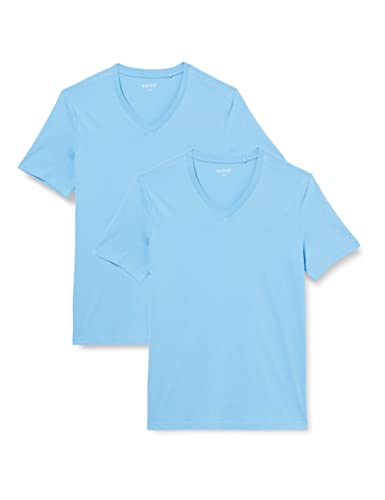 MUSTANG Herren 2-Pack V-Neck 1006170 T-Shirt, Bonnie Blue 5094, 3XL (2er Pack) von MUSTANG