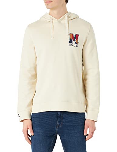 MUSTANG Herren Bennet HD EMB Kapuzenpullover, Birch 2040, L von MUSTANG