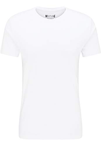 MUSTANG Herren Aaron C basic T Shirt, 2045 Weiß, M EU von MUSTANG