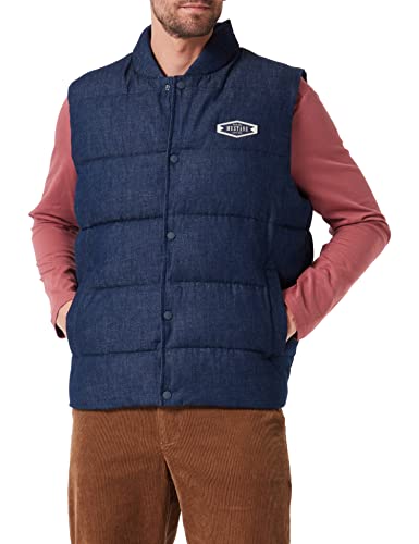 MUSTANG Herren Style Dennis Denim Quilt Vest, Dunkelblau 800, M von MUSTANG