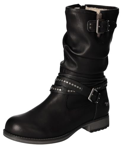 MUSTANG Damen Halblange Stiefel, schwarz, 39 EU von MUSTANG