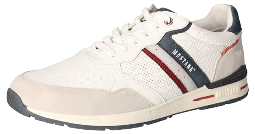 Mustang Herren 4154-318 Sneaker, beige/Weiss, 43 EU von MUSTANG