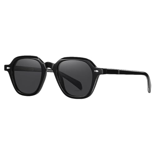 MUTYNE Acetat-Retro-Sonnenbrille für Damen, Polygon, Herren-Sonnenbrille, Uv400, männlich, Leopardenmuster, Grün, Schwarz, Einheitsgröße von MUTYNE