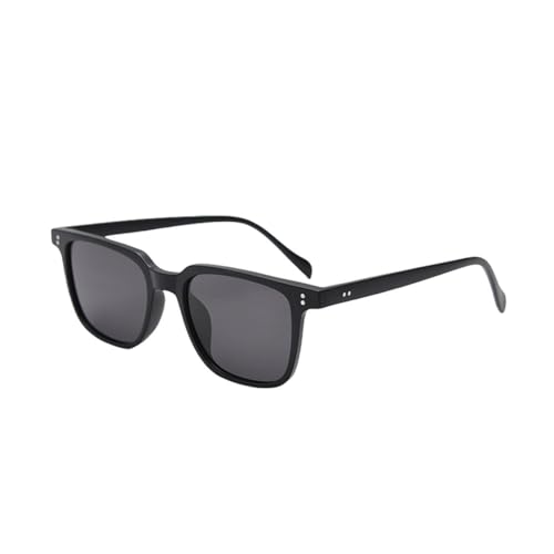 MUTYNE Braune grüne Sonnenbrille für Damen, weiblich, quadratische Retro-Sonnenbrille für Herren, Uv400, mattschwarzer Rahmen, Einheitsgröße von MUTYNE