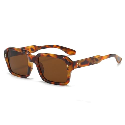 MUTYNE Quadratische Sonnenbrille Trend Personalisierter Sonnenschutz Mode Straßenfotos Farbverlaufsbrille,C06,Einheitsgröße von MUTYNE