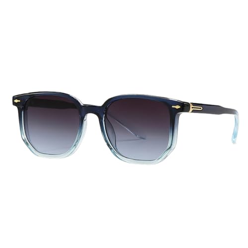 MUTYNE Quadratische Sonnenbrille für Damen und Herren, grün, blau, braun, Retro-Sonnenbrille, UV400, männlich und weiblich, graublaue Linse, Einheitsgröße von MUTYNE