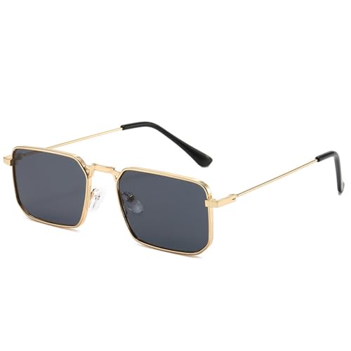 MUTYNE Rechteckige Sonnenbrille für Damen, Metallrahmen, Vintage, quadratische Sonnenbrille für Herren, Schattierungen für Damen, 1 von MUTYNE