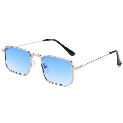 MUTYNE Rechteckige Sonnenbrille für Damen, Metallrahmen, Vintage, quadratische Sonnenbrille für Herren, Schattierungen für Damen, 3 von MUTYNE