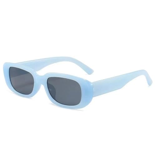 MUTYNE Retro Kleine Rechteckige Sonnenbrille UV400-Schutz Sonnenbrille Bonbonfarbene Gläser Brillen Für Frauen Männer,C16 von MUTYNE