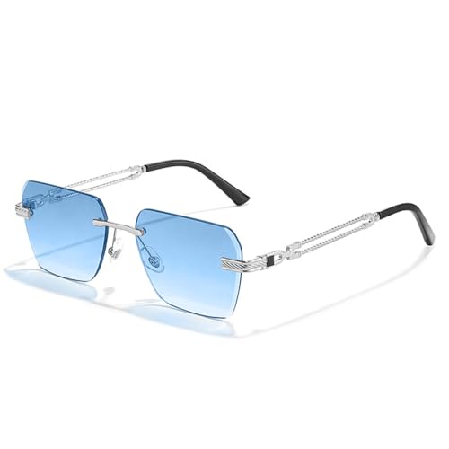 MUTYNE Sonnenbrille für Herren, quadratisch, Metallrahmen, Damen, für Reisen, Party, Business, UV400, Brillen, C02, Einheitsgröße von MUTYNE