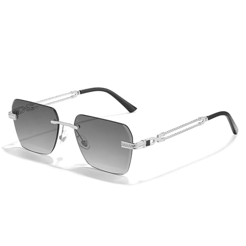 MUTYNE Sonnenbrille für Herren, quadratisch, Metallrahmen, Damen, für Reisen, Party, Business, UV400, Brillen, C03, Einheitsgröße von MUTYNE