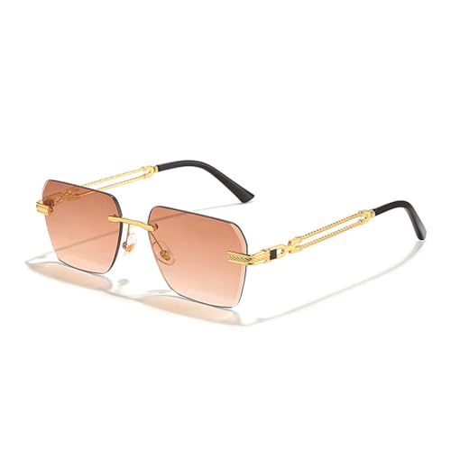 MUTYNE Sonnenbrille für Herren, quadratisch, Metallrahmen, Damen, für Reisen, Party, Business, UV400, Brillen, C05, Einheitsgröße von MUTYNE