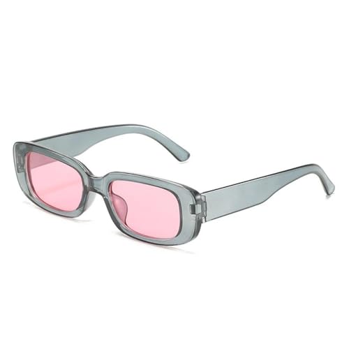 MUTYNE Sonnenbrille im Retro-Stil, klein, rechteckig, UV400-Schutz, Sonnenbrille in Bonbonfarben, für Damen und Herren, C7 von MUTYNE