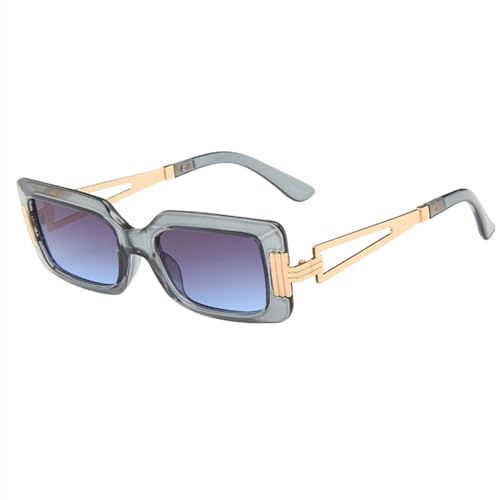 MUTYNE Sonnenbrille mit modischer Halterung für Damen, modisch, quadratisch, mit Farbverlauf, UV400, Retro-Trend, Herren, blaue Sonnenbrille, Herrenbrille, 7 von MUTYNE