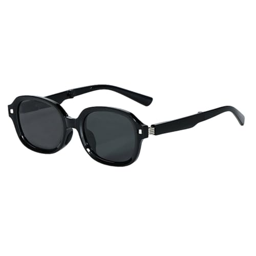 MUTYNE Sonnenbrille mit quadratischem Rahmen, UV400, für Herren, ultraleichte Sonnenbrille für Damen, faltbar, Schwarz, Einheitsgröße von MUTYNE