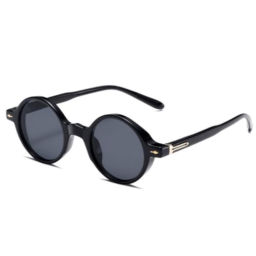 Modische kleine runde Sonnenbrille für Frauen, Retro-Trend-Punk-Sonnenbrille für Männer, Outdoor-Schutzbrille, UV400-Sonnenbrille, C1 von MUTYNE