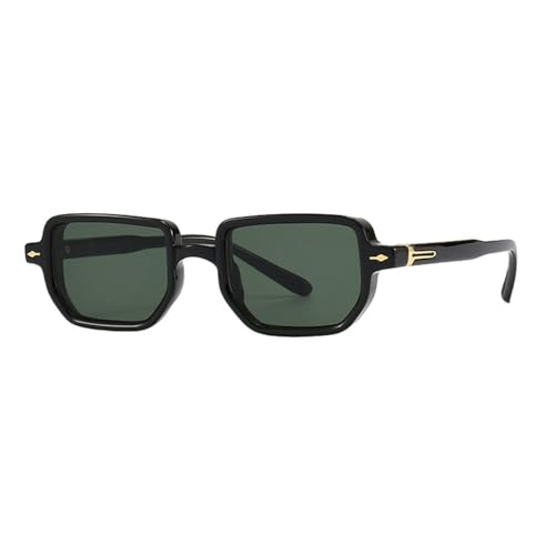 Quadratische Sonnenbrille Retro Damen UV400 Weiblich Grün Braun Männlich Damen Sonnenbrille Für Männer Zubehör,Schwarz mit Grün,Einheitsgröße von MUTYNE