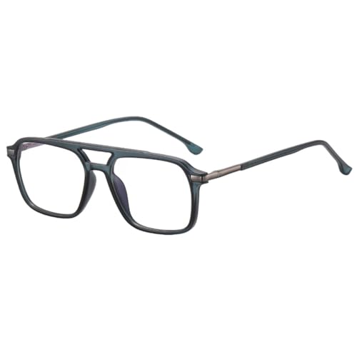 Transparenter Brillenrahmen für Männer, Blockierbrille, quadratisch, für Männer, klare Gläser, Schwarzbraun, klarer goldener Rahmen, Einheitsgröße von MUTYNE
