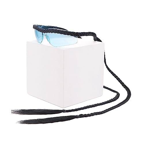 MUUYYI Sonnenbrille mit 2 Zöpfen für Mädchen, Jungen, Foto-Requisiten, Reisen, bunte Gläser, Mädchen, Jungen, Teenager, Geschenke, blau, Einheitsgröße von MUUYYI