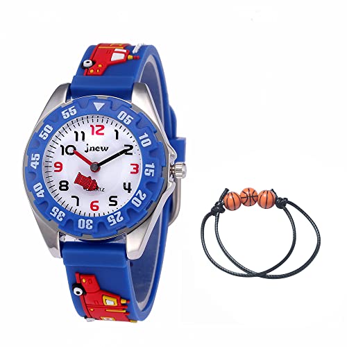 MUXIJIA Kinder Uhren für Jungen ab 3-10 Jahre, 30M wasserdichte Junge Uhr Analog Quarzuhr Cute 3D Cartoon Armbanduhr Silikon Armband Kinderuhr von MUXIJIA