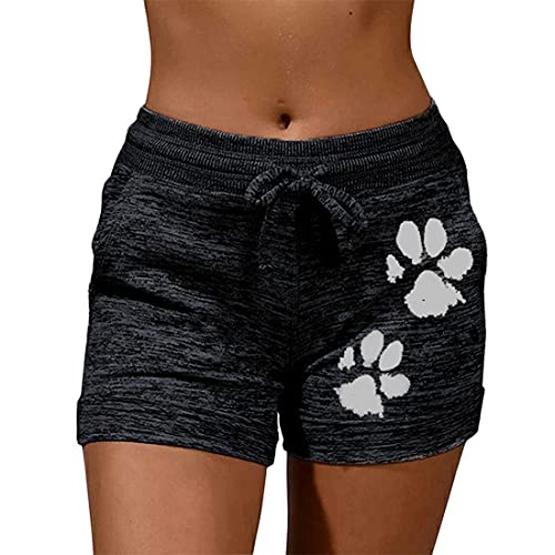 MUYOGRT Damen Shorts Sommer Sporthose Kurz Fitnessleggings High Waist Sport Yoga Hose Fitness Joggen und Training Sporthose für Damen Gym Running Beiläufige Elastisch(Schwarz，3XL) von MUYOGRT