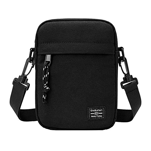 Herren Handy Schultertaschen, Handytasche zum Umhängen,Klein Männer Taschen Seitentasche Klein wasserdichte Reißverschluss Herrentasche Handtasche Handy Brieftasche Messenger Bag Kuriertasche von MXFDOKD