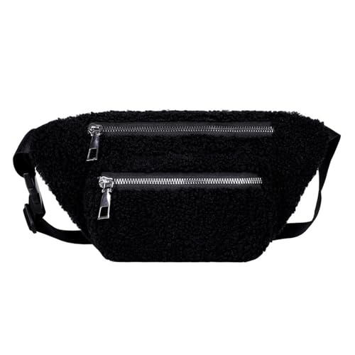 Bauchtasche Weibliche süße Damen-Umhängetasche, kleine Umhängetasche (Farbe : Black, Size : 15x4x28cm) von MXMZSRTH