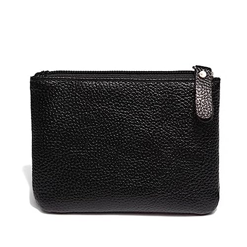 Geldbörse wechseln Damen Mini Kleine Geldbörse Kurze Weiche Leder Clutch Kleine Tasche Einfache Geldbörse (Farbe : Black, Size : 13x3x10cm) von MXMZSRTH