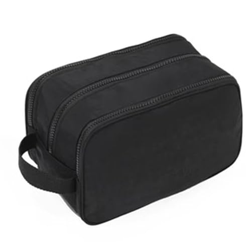 Reise-Kulturbeutel für Damen und Herren Einfache Aufbewahrungstasche for Herren-Toilettenartikel (Farbe : Black, Size : 24x14x15cm) von MXMZSRTH