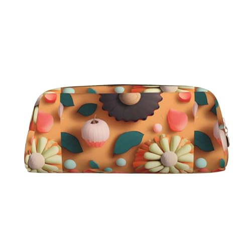 Geschnittenes Papier mit bunten Sonnenblumen, leicht, tragbar, Leder mit Reißverschluss, Federmäppchen, 20,5 x 5,5 x 8 cm, für Büro, Reisen, Make-up, Aufbewahrungstasche, gold, Einheitsgröße, Münzfach Geschnittenes Papier mit bunten Sonnenblumen, leicht, tragbar, Leder mit Reißverschluss, Federmäppchen, 20,5 x 5,5 x 8 cm, für Büro, Reisen, Make-up, Aufbewahrungstasche, gold, Einheitsgröße, Münzfach von MYGANN