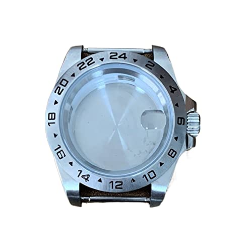 MYOBU Uhrengehäuse Edelstahl 40mm Marke Mineral Kristall Wasserdicht 3atm Passt 2813 8215 Automatikwerk Lünette von MYOBU