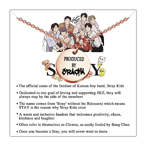 MYSOMY K-POP S-Kids Boy Group Geschenk produziert von 3RACHA Halskette Stay Fans Geschenke SKZ Jewelry K-POP Musikalbum Merchandise, Edelstahl von MYSOMY