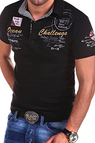 MT Styles Poloshirt Challenge T-Shirt R-2728 [Schwarz, MT Styles Poloshirt Challenge T-Shirt R-2728 [Schwarz, von MYTRENDS Styles