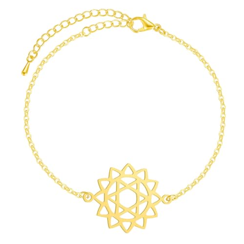 MYYCYCV Halskette Anhänger Beliebte Beliebte Mädchen Armbänder Geometrische Lotusblume Anhänger Armbänder S Geschenk, Sonstiges von MYYCYCV