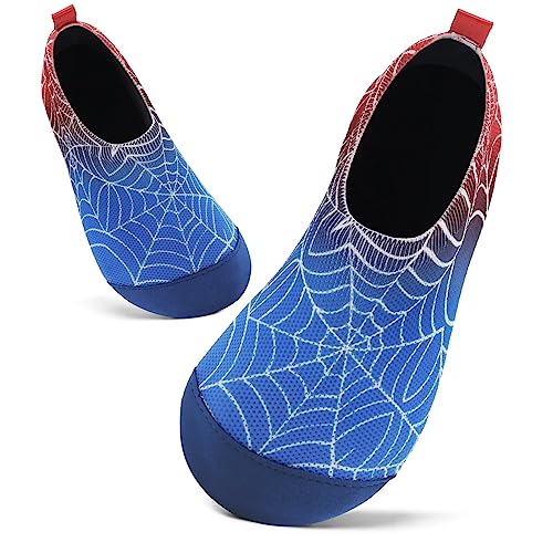 Badeschuhe Kinder Schwimmschuhe Wasserschuhe Schnell Trocknend Strandschuhe Aquaschuhe Hüttenschuhe für Jungen Mädchen Baby Beach Pool (Spinnennetz,4/4.5 UK Child,20/21 EU) von Mabove